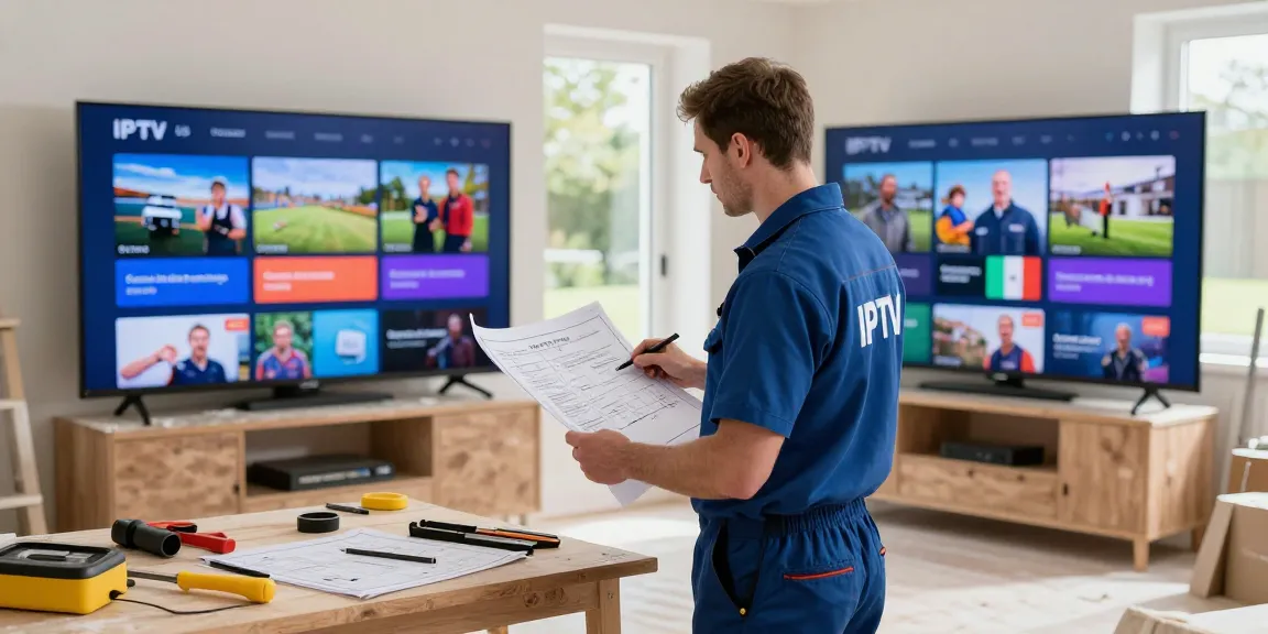IPTV UK streaming by licensed professional contractor in a local business environment enhancing community service.
