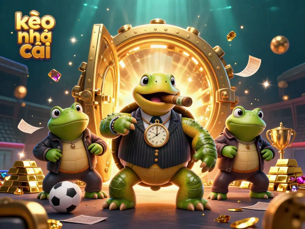 Experience thrilling kèo nhà cái betting insights with a fantasy sports scene featuring colorful characters and vibrant gems.