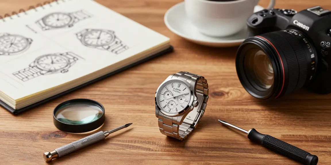 Stunning collection of super clone watches showcasing intricate details on a wooden table.