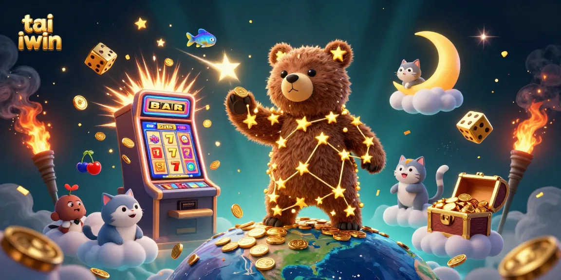 Play thrilling games with tai iwin as golden coins overflow from slot machines in a vibrant casino scene.